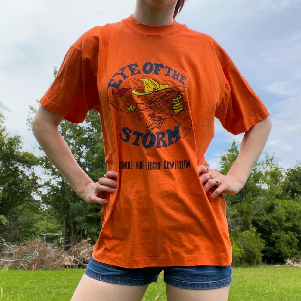 5/$25 Vintage Single Stitch “Eye of the Storm” Tee Shirt